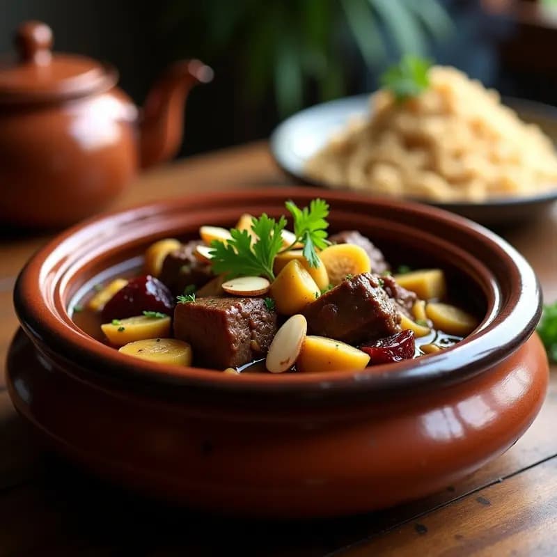Ragú de Cordero con Ciruelas Pasas y Alcachofas: Estofado Marroquí de Festín