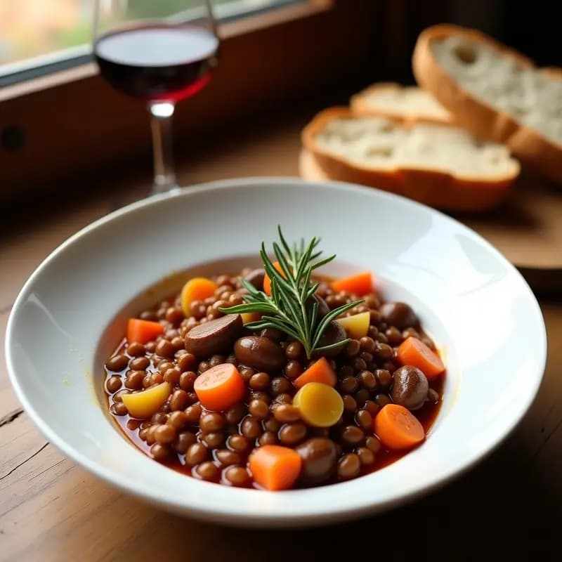 Ragu de Lentejas y Verduras: Receta Italiana en Olla Exprés con Toque de Vino Tinto