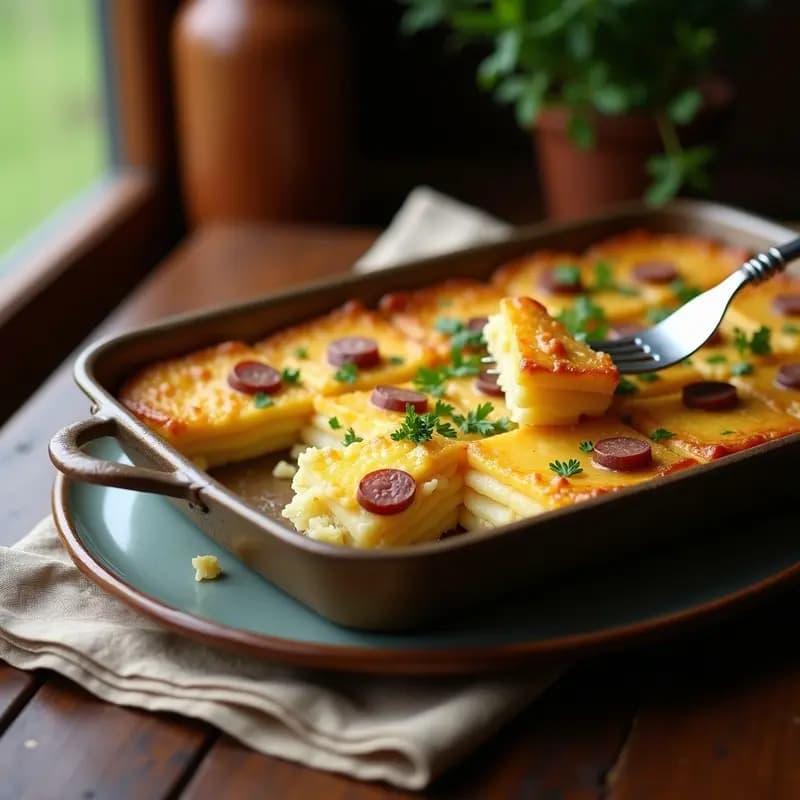 Rakott Krumpli (Pastel de Patatas Húngaro): Receta Reconfortante con Salchicha Ahumada