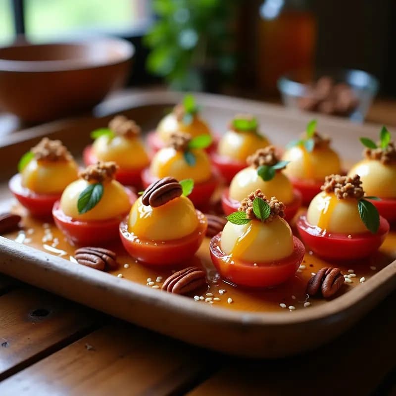Rambután al Horno con Miel y Nueces: Postre Asiático Exótico y Sin Gluten