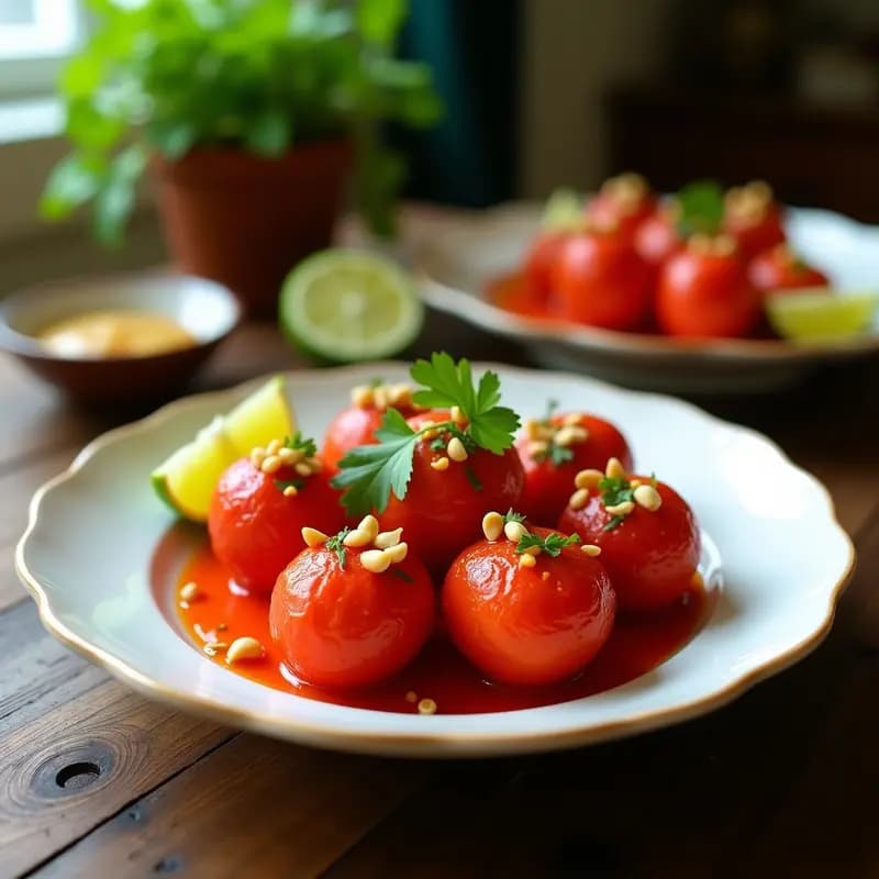 Rambután con Salsa de Chili y Lima: Aperitivo Tailandés Dulce y Picante