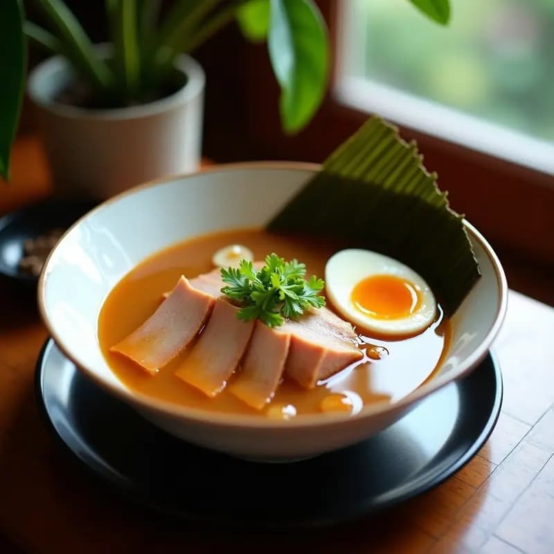 Ramen de Bone Broth con Hongo Reishi: Sopa Japonesa de Alta Proteína y Antiinflamatoria