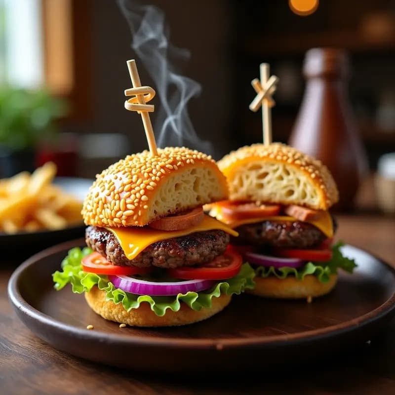 Ramen Burger con Pan de Fideos y Ternera Marinada: Receta Japonesa-Americana Gourmet