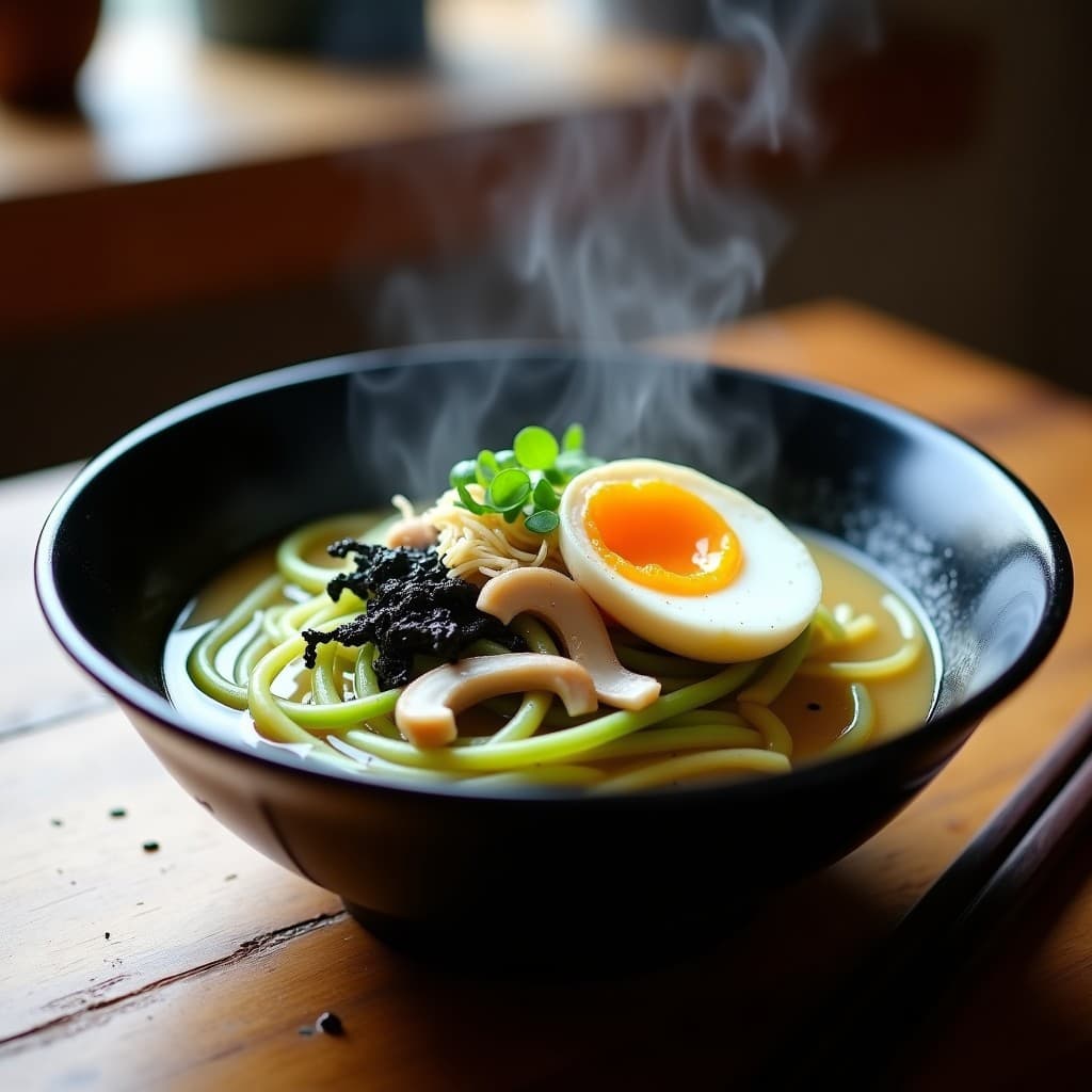 Ramen de Calabacín y Hongos Enoki: Receta Japonesa Keto en Thermomix