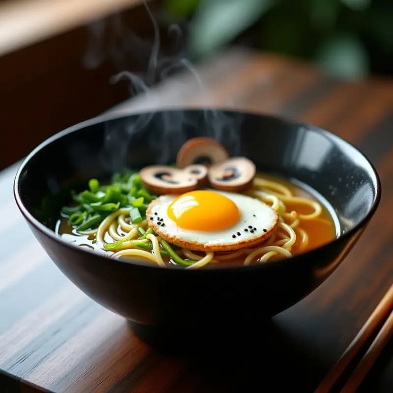 Ramen de Calabacín y Huevo Pochado: Receta Japonesa Keto con Umami Auténtico