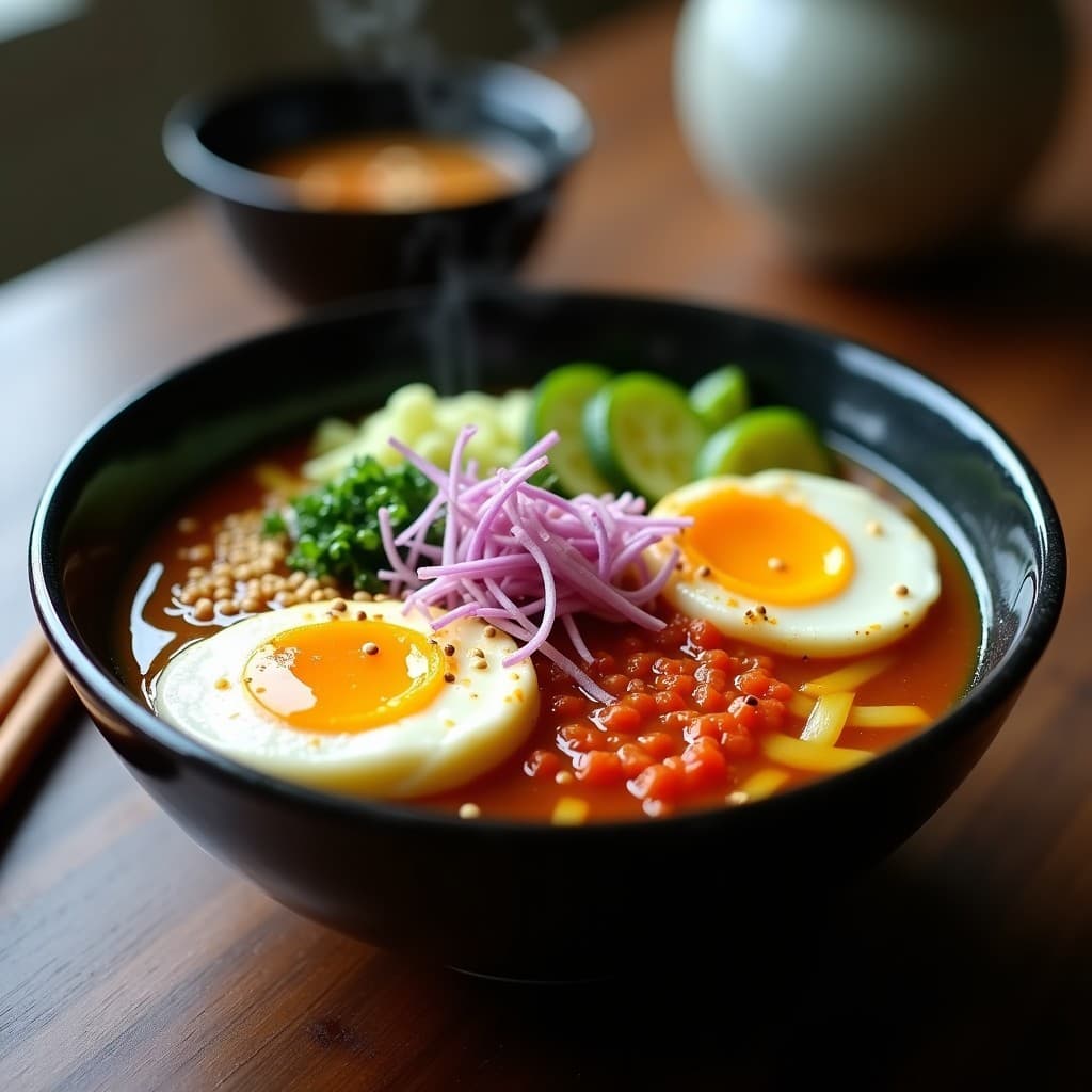 Ramen de Calabacín y Huevos Marinado en Salsa de Kimchi: Receta Coreana Keto en 20 Minutos