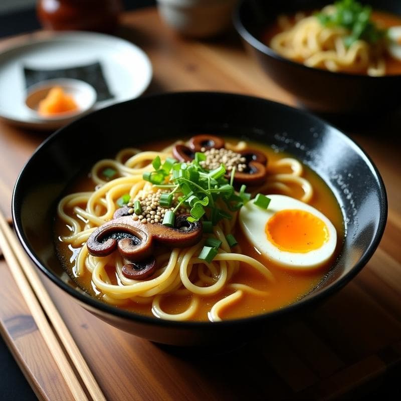 Ramen de Fideos de Calabacín con Brodo de Miso y Hongos Shiitake: Receta Low Carb Sin Cocción larga