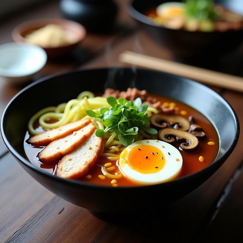 Ramen de Calabacín y Pollo con Huevos Marinados: Receta Keto en Thermomix bajo en Carbohidratos