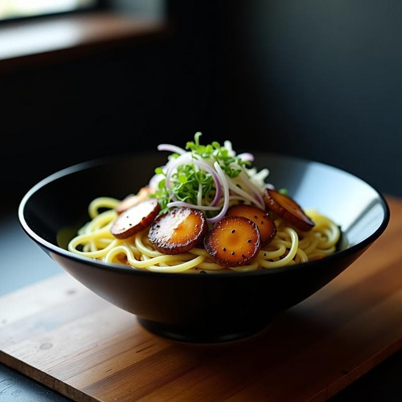 Ramen de Calabacín y Shitake: Receta Vegana en Airfryer con Salsa Miso