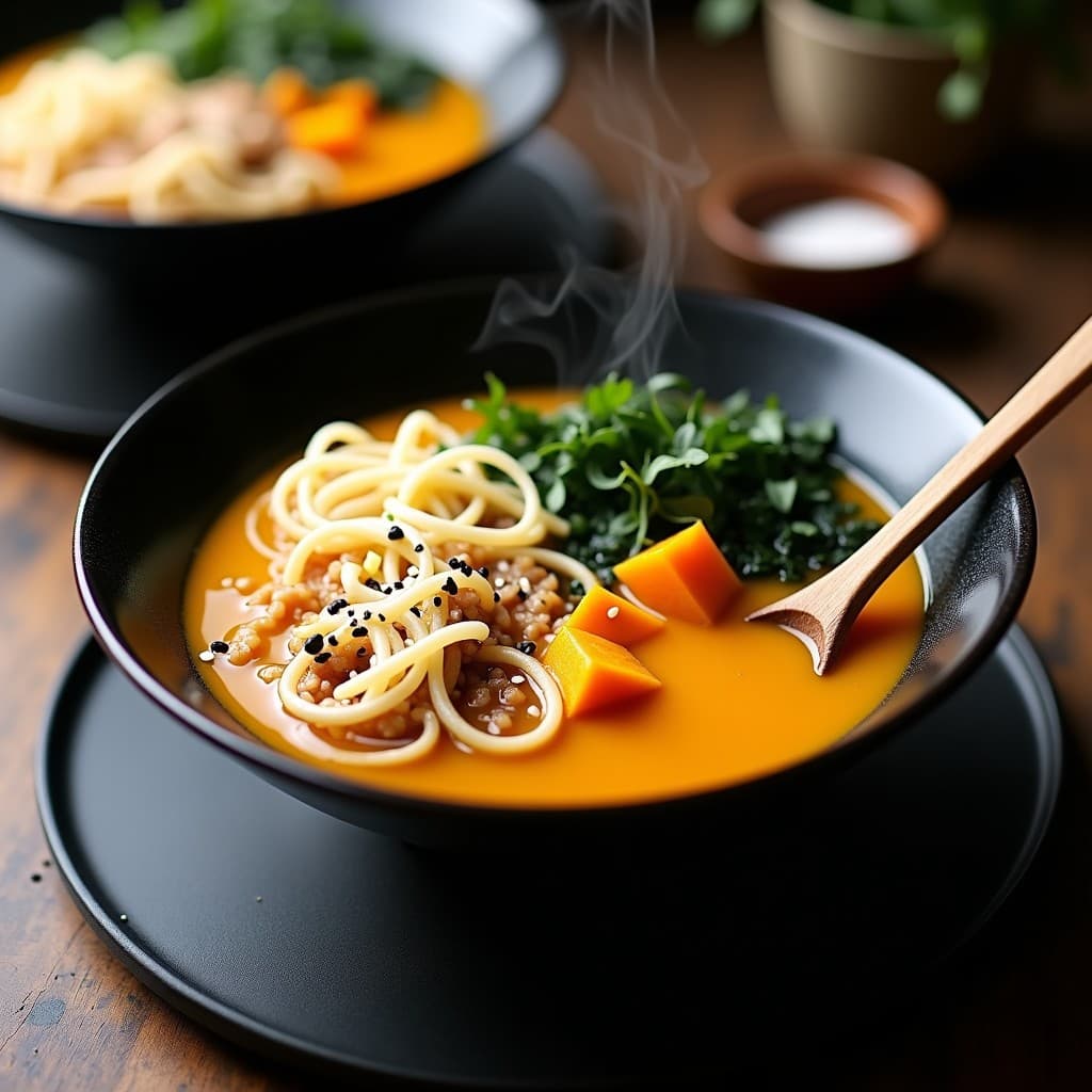 Ramen de Calabaza y Miso Blanco: Receta Vegana de Invierno en Olla Lenta