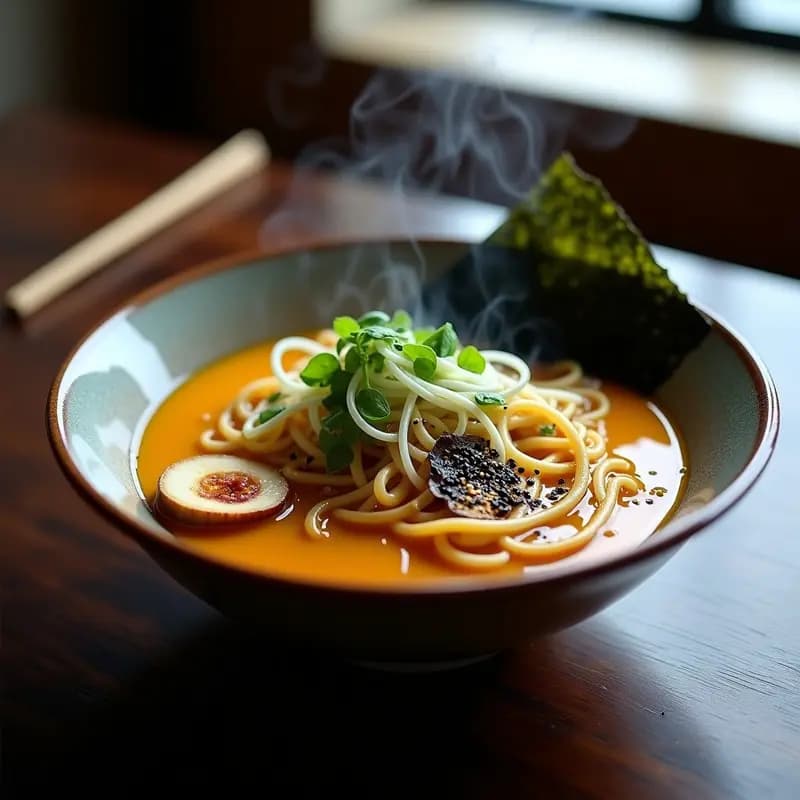 Ramen de Calabaza y Champiñones Portobello: Receta Japonesa Vegana con Toque Ahumado