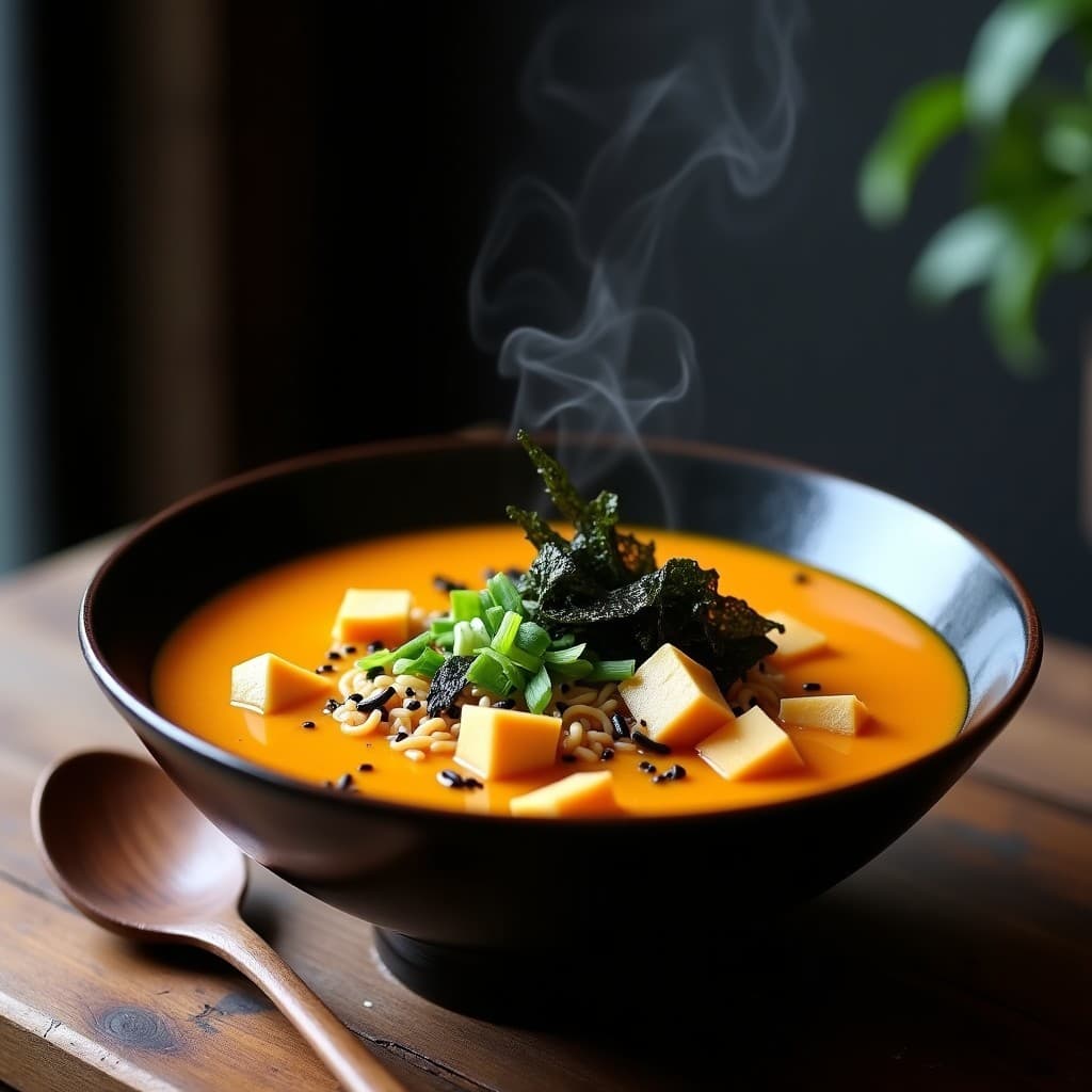 Ramen de Calabaza Butternut y Tofu Ahumado: Receta Japonesa Keto en Olla Express