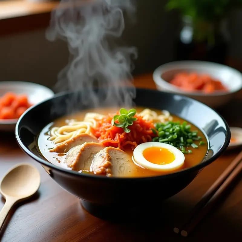 Ramen de Caldo de Huesos y Kimchi Fermentado: Receta Coreana Keto en Olla Lenta para el Invierno
