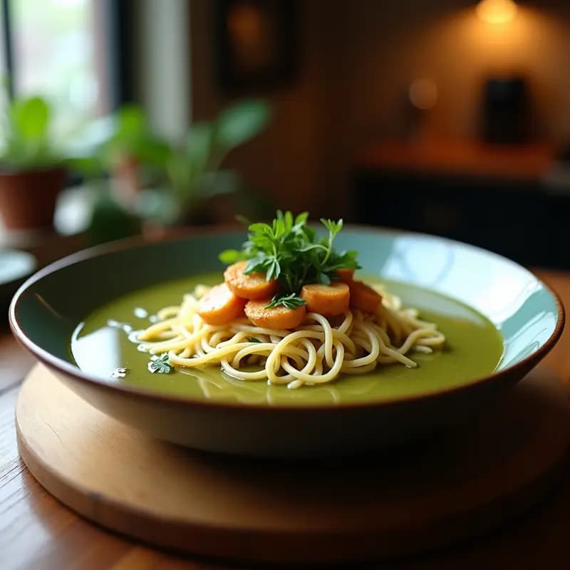 Ramen de Caldo Verde con Tofu y Espárragos: Receta Japonesa Vegana y Detox