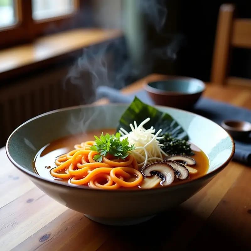 Ramen de Camotes y Setas Shitake: Receta Japonesa Vegana y Alta en Fibra
