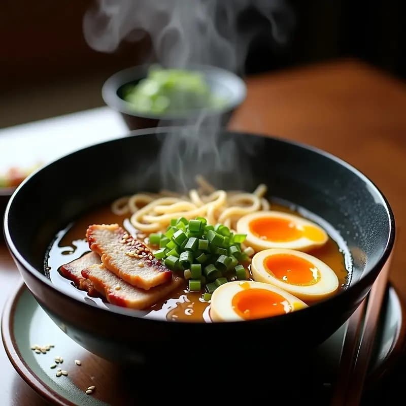 Ramen japonés de Cerdo y Huevo Marinado: Receta Reconfortante con Fideos Caseros