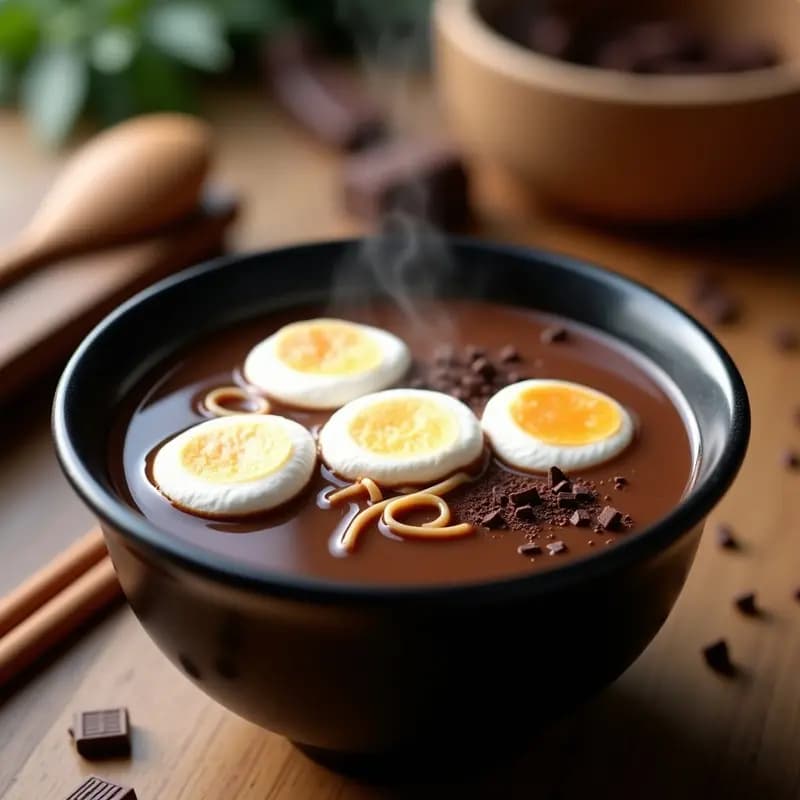 Ramen de Chocolate Caliente con Malvaviscos: Bebida Japonesa Reconfortante y Sin Cafeína