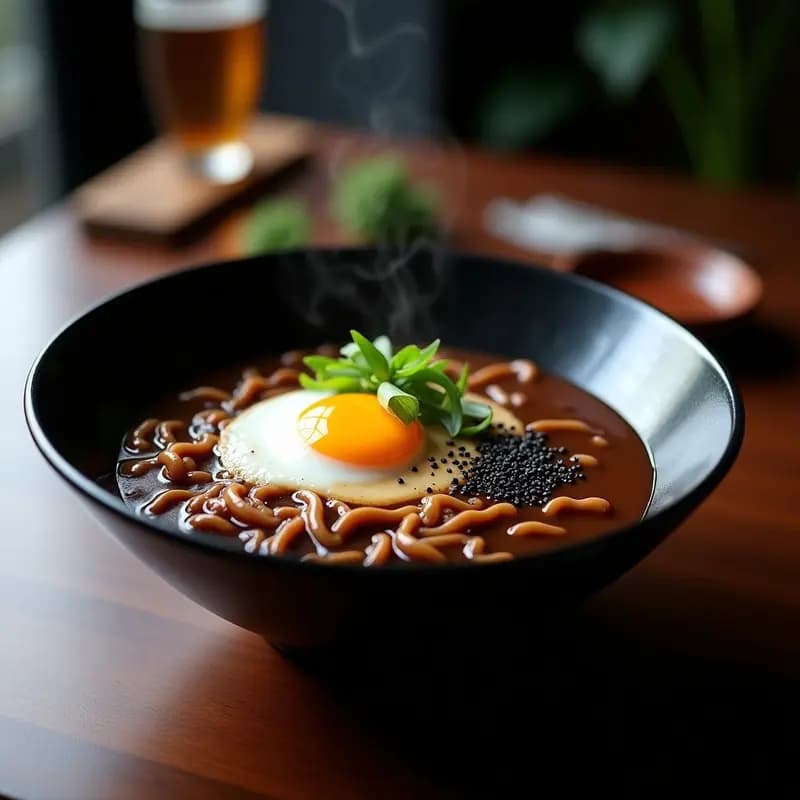 Ramen de Chocolate: Postre Japonés Innovador con Fideos de Arroz y Crema de Avellana
