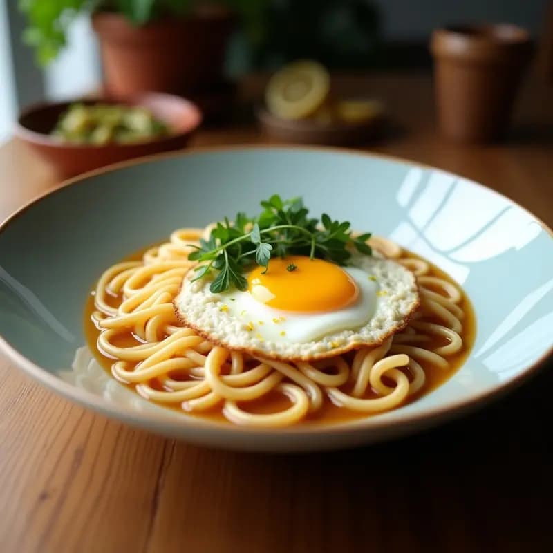 Ramen de Espárragos Blancos y Huevo Pochado: Receta Japonesa Light
