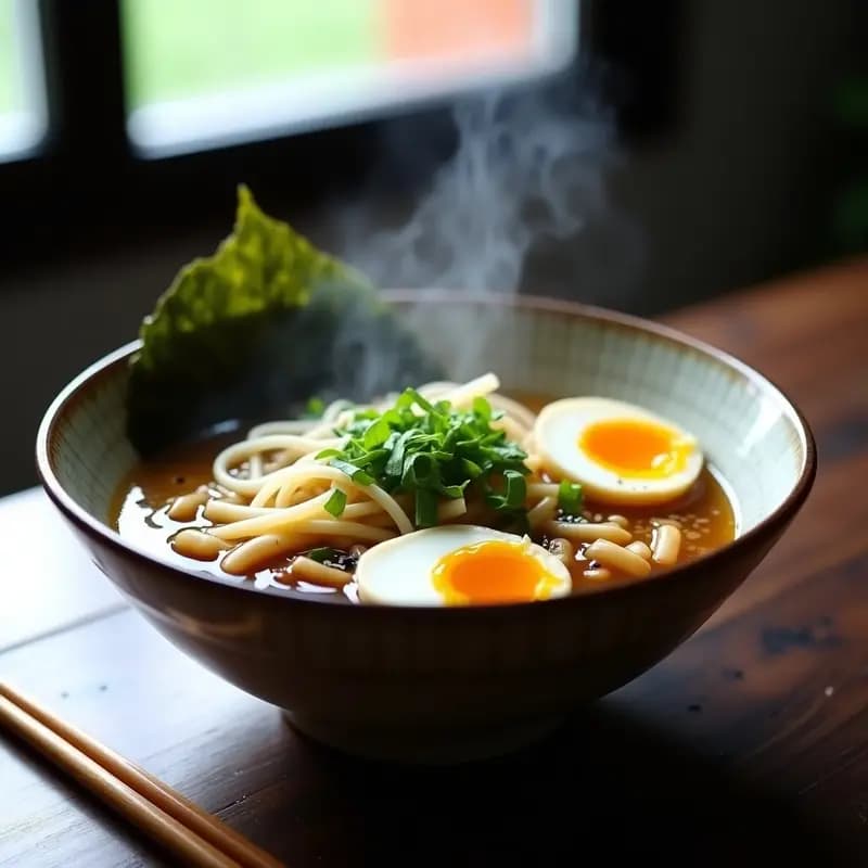 Ramen de Espárragos Blancos y Hongos Shitake con Caldo de Algas: Receta Japonesa Keto en Olla Exprés