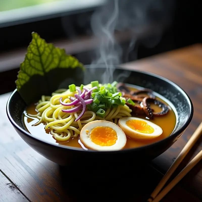 Ramen de Fideos de Calabacín con Caldo de Miso y Hongos Shitake: Receta Low-Carb