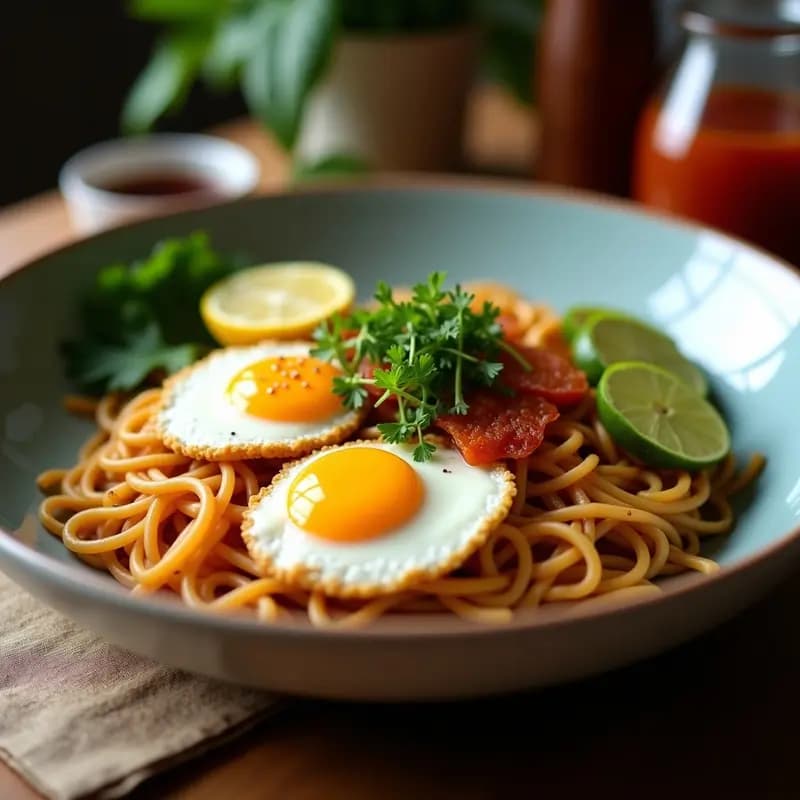 Ramens de Fideos de Calabacín con Huevos Marinado: Receta Japonesa Keto