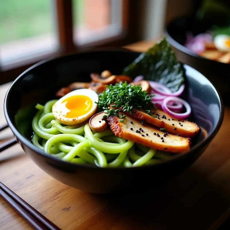 Ramen de Fideos de Calabacín y Pollo Teriyaki: Receta Japonesa Low-Carb en 20 Minutos