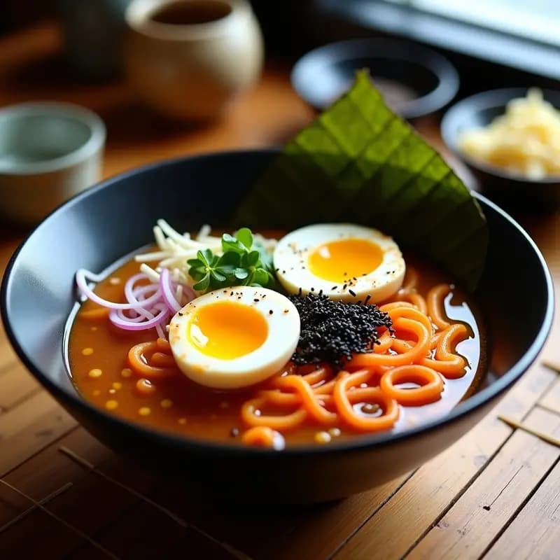Ramen de Fideos de Lentejas con Huevos Marinados y Nori: Receta japonesa vegana en olla exprés