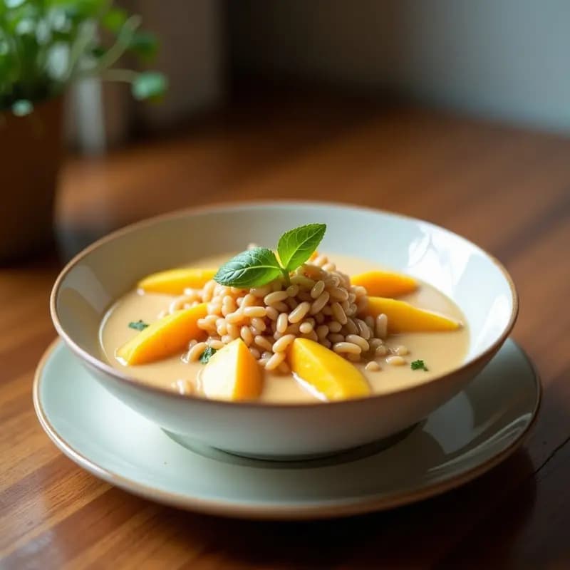 Ramen de Hielo con Frutas Tropicales y Leche de Coco: Bebida Tailandesa Refrescante y Fotogénica
