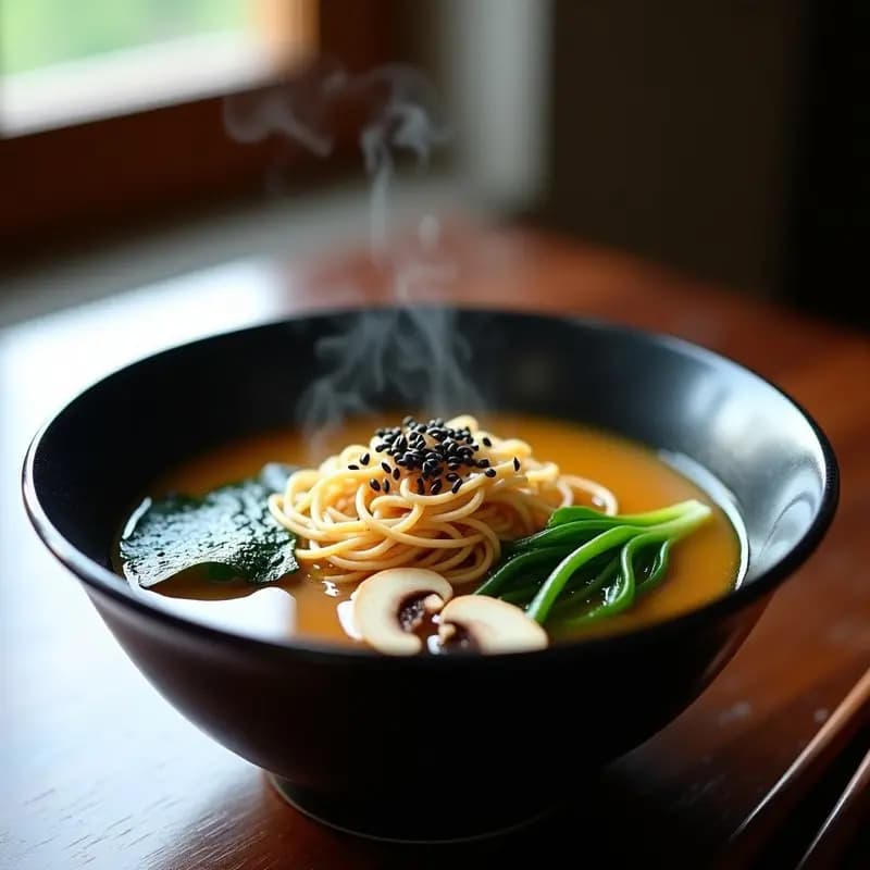 Ramen de Hongo Ostra y Bok Choy: Sopa Japonesa Vegana en Olla Exprés