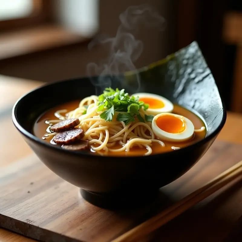 Ramen de Huesos de Res y Hongos Enoki: Receta Japonesa de 12 Horas en Slow Cooker