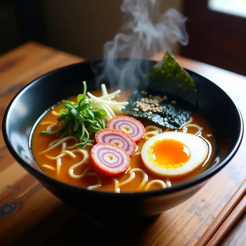 Ramen Japonés con Huevos Marinado y Narutomaki: Receta Casera en Olla Rápida