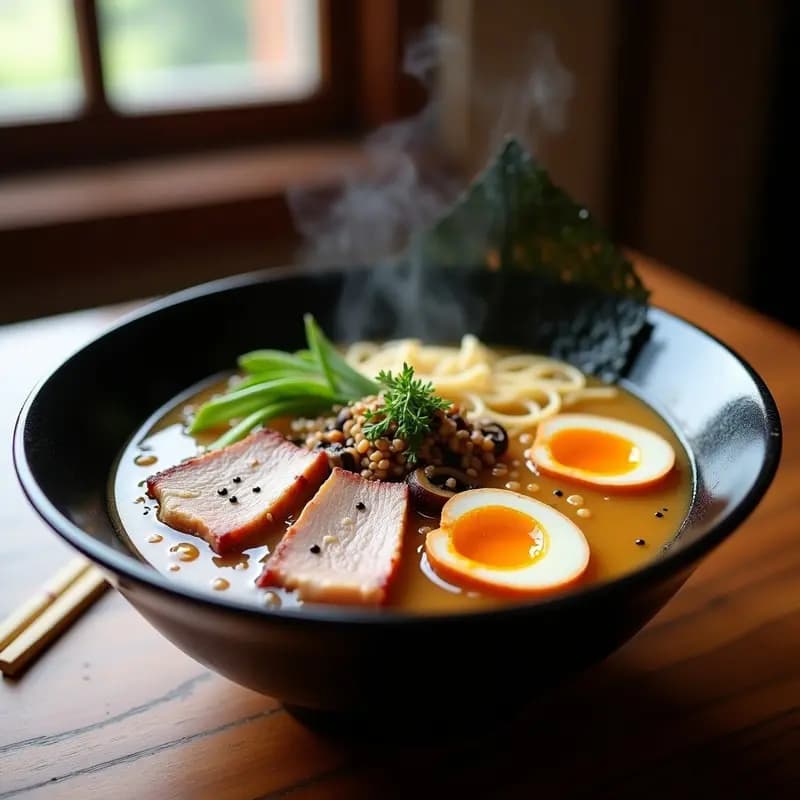 Ramén Japonés de Miso con Cerdo Chuletón: Receta Gourmet en 45 Minutos