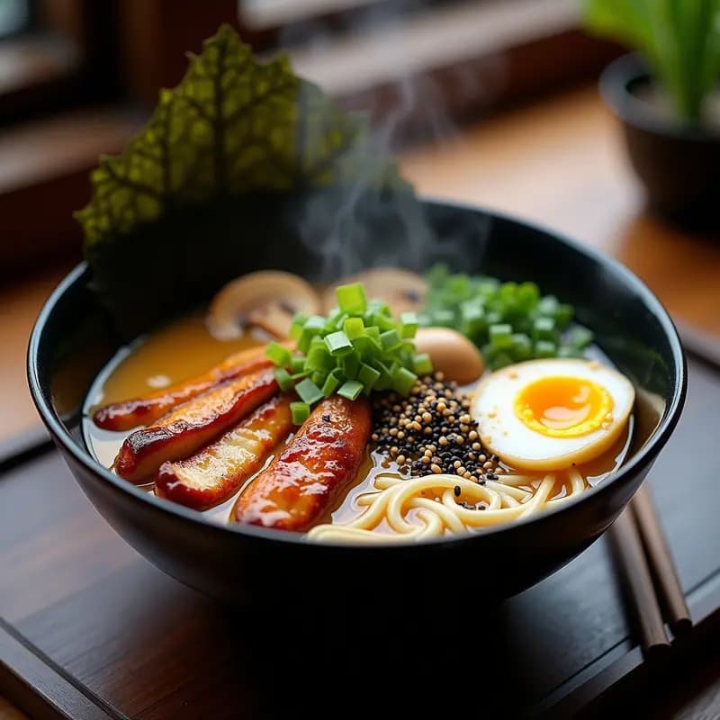 Ramen Japonés de Pollo Teriyaki y Huevo Marinado: Receta Auténtica con Umami en 40 Min