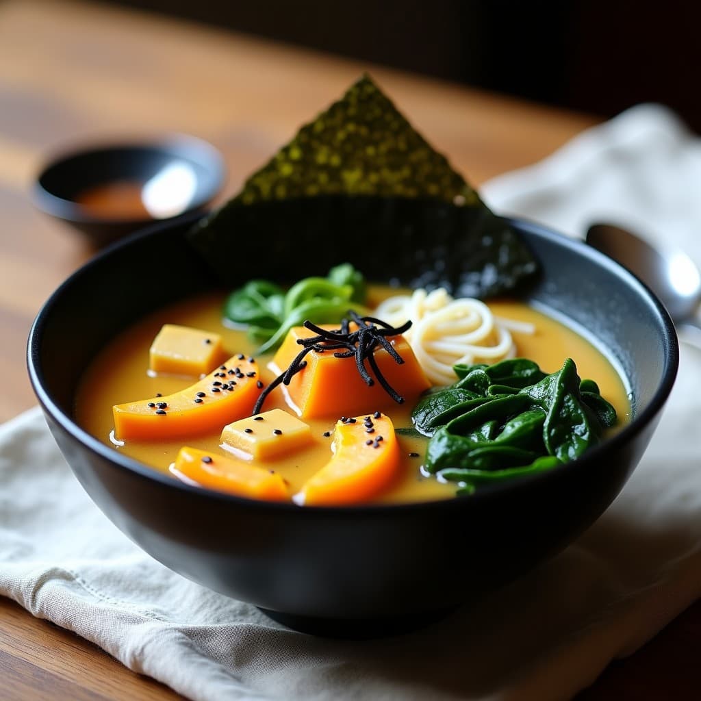 Ramen de Calabaza Kabocha y Miso Blanco: Receta Japonesa en Thermomix con Toque Cremoso y Vegano