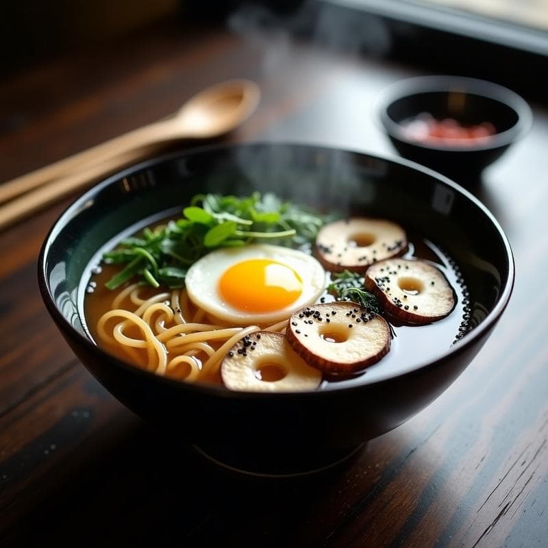 Ramen de Fideos de Konjac con Caldo de Bone Broth y Hongos Lion’s Mane: Receta Antiinflamatoria en Olla Express