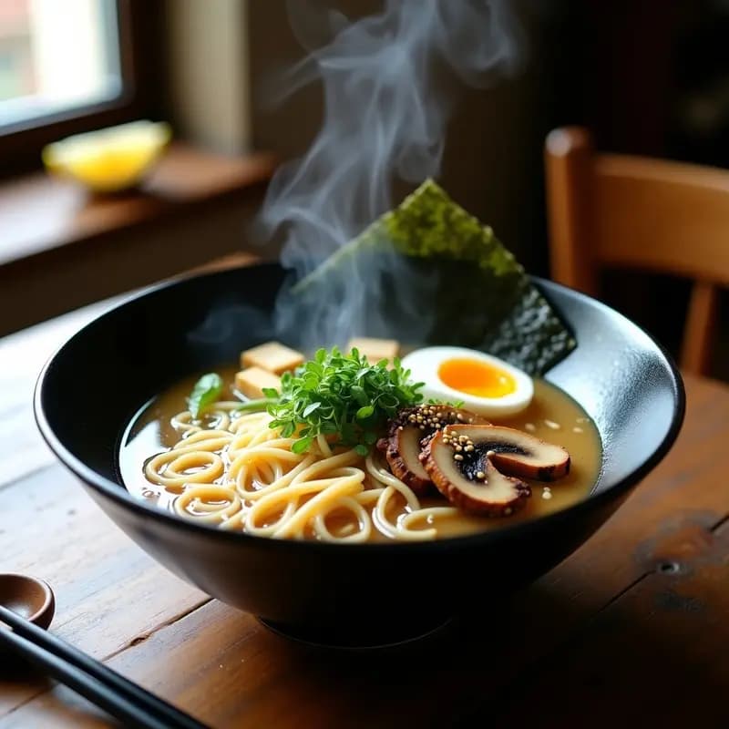 Ramen de Espaguetis de Konjac con Champiñones Shiitake: Receta Japonesa Keto en 15 Minutos