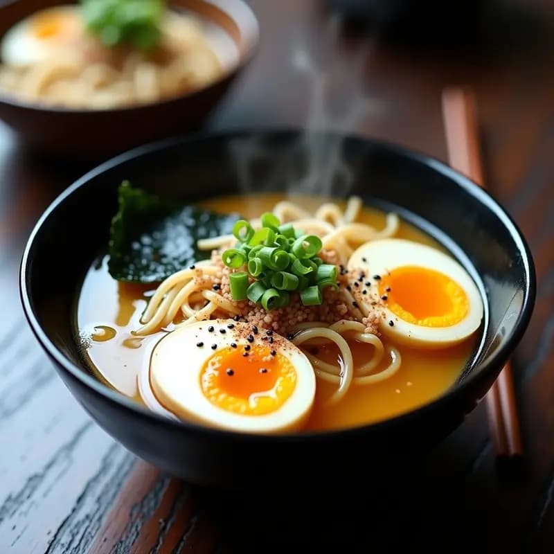 Ramen de Fideos de Konjac y Huevos Marinado: Receta Japonesa Baja en Carbohidratos