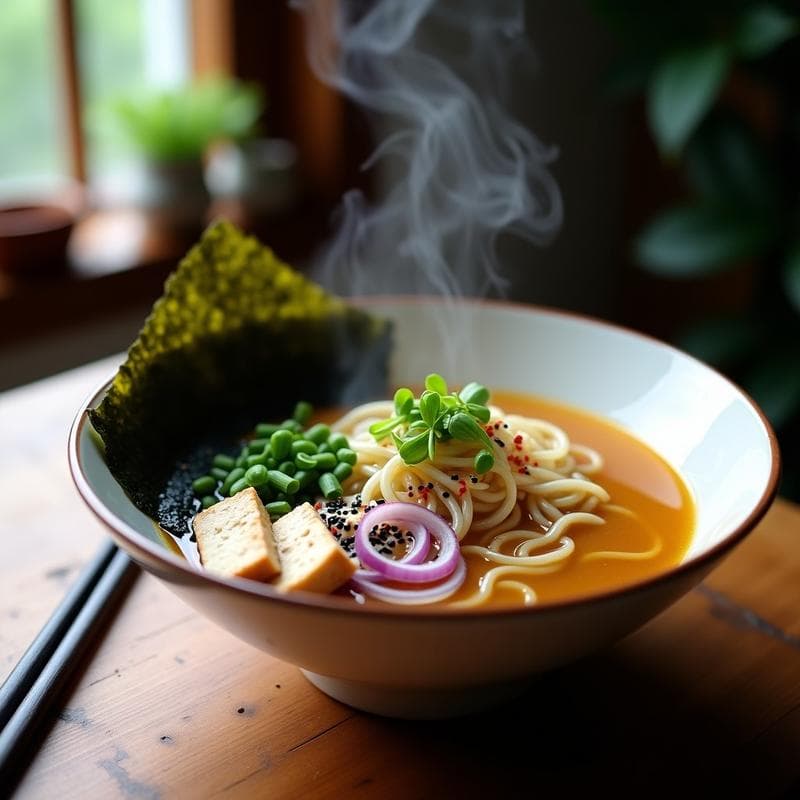 Ramen de Fideos de Konjac con Caldo de Miso y Tofu: Receta Keto y Sin Carbohidratos