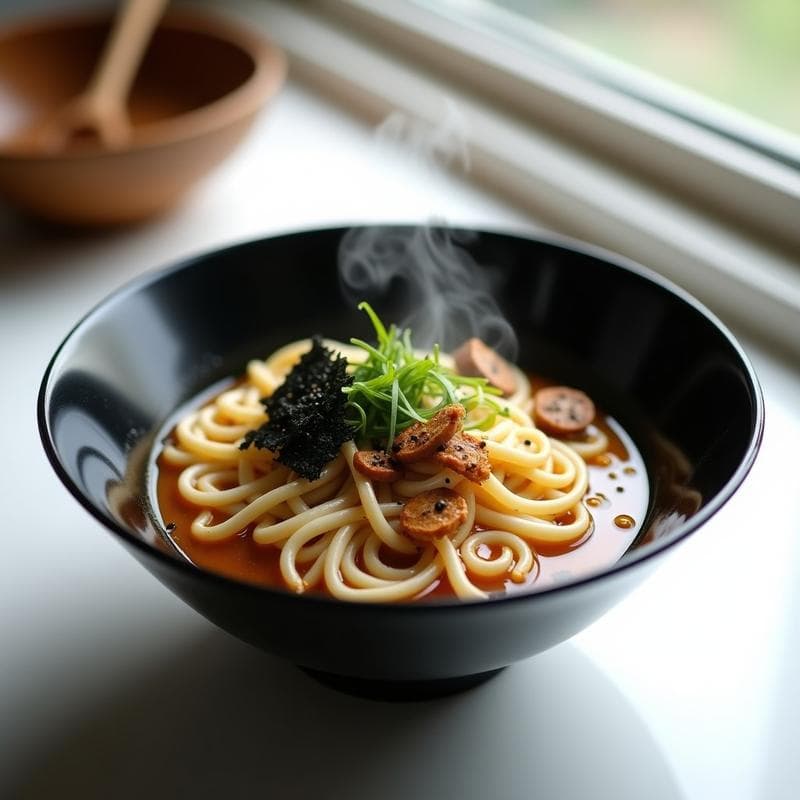TikTok Ramen de Fideos de Konjac con Setas y Huevas de Sésamo: Receta Viral Keto