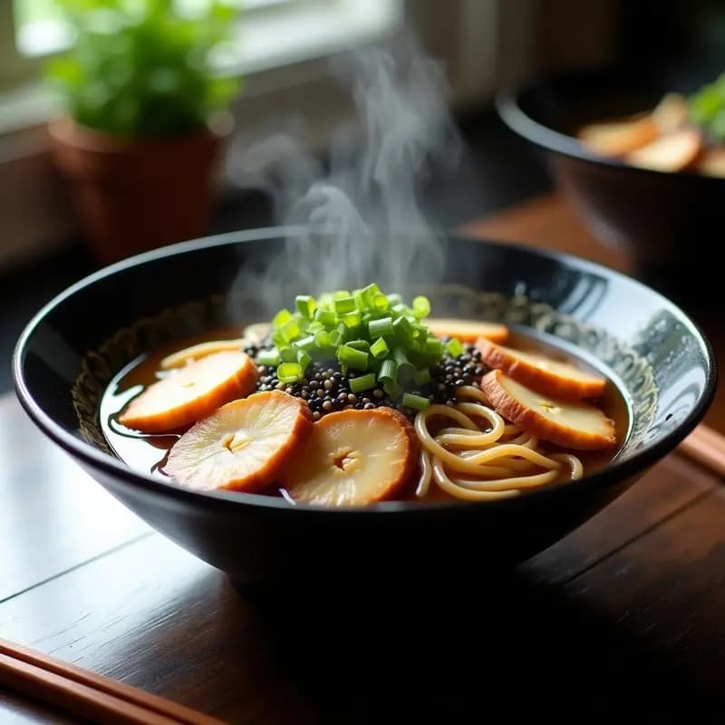 Ramen de Tallarines de Konjac y Setas Shitake: Receta Japonesa Keto y Sin Gluten