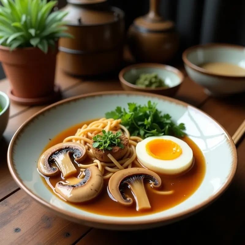 Ramen de Miscotales y Huevos Marinados: Receta Japonesa Vegana con Umami Intenso
