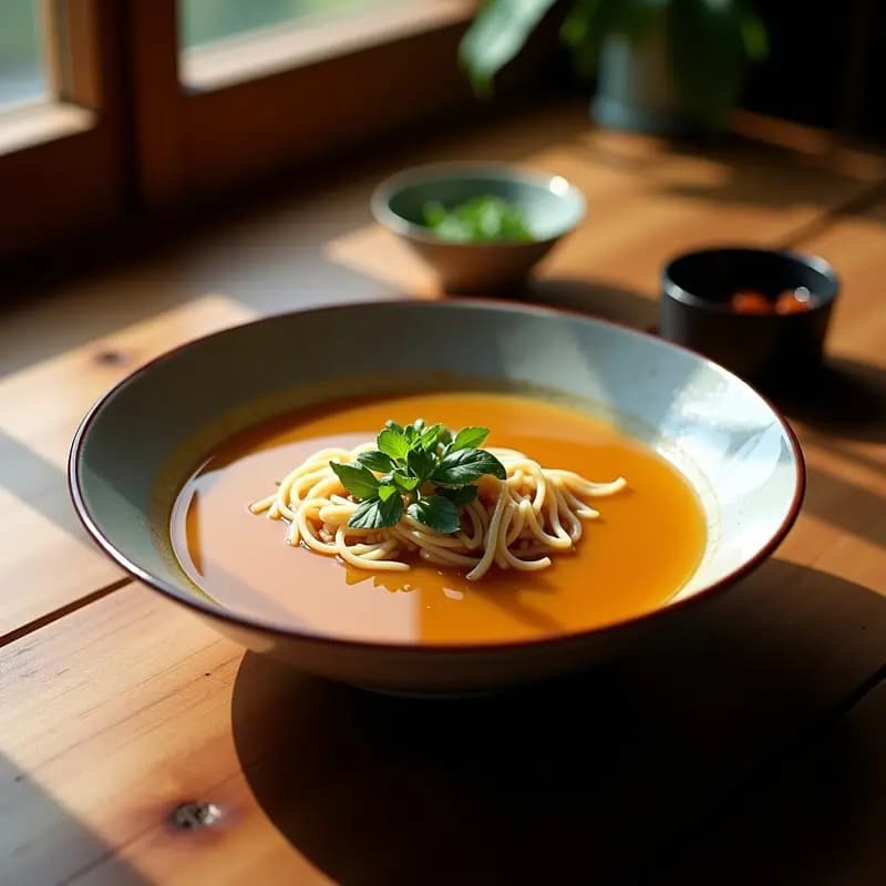 Ramen de Miso con Caldo de Bone Broth y Hongos Reishi: Receta Japonesa de Inmunidad