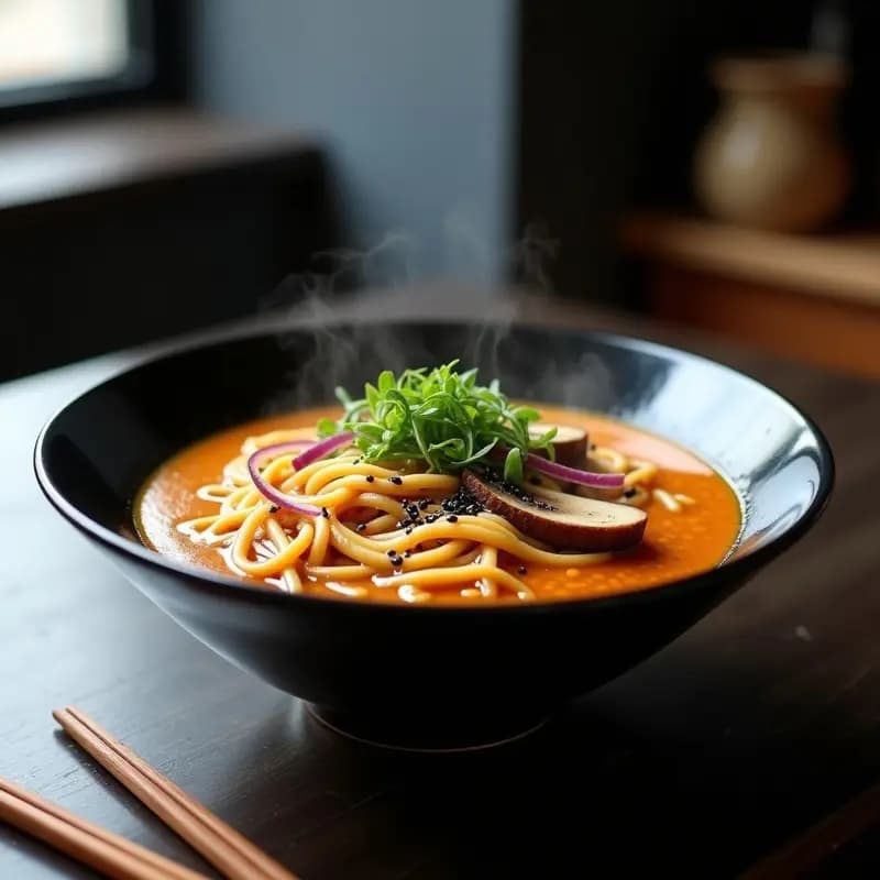 Ramen de Miso con Fideos de Lentejas y Brotes de Bambú: Receta Japonesa Alta en Proteínas