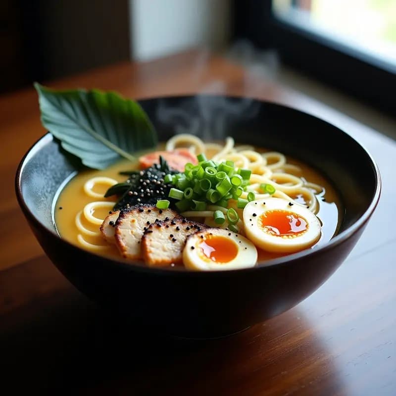 Ramen de Misos y Pollo : Receta Japonesa de Invierno con Huevo de Codorniz y Brotes de Bambú