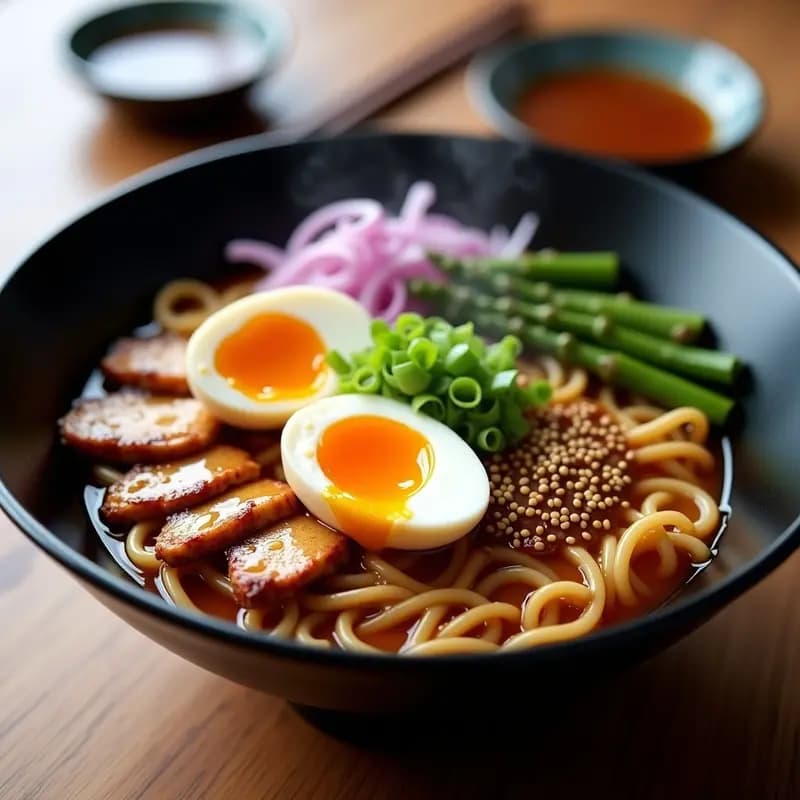Ramen de Miso y Pollo Teriyaki: Receta Japonesa en Airfryer con Toque Dulce