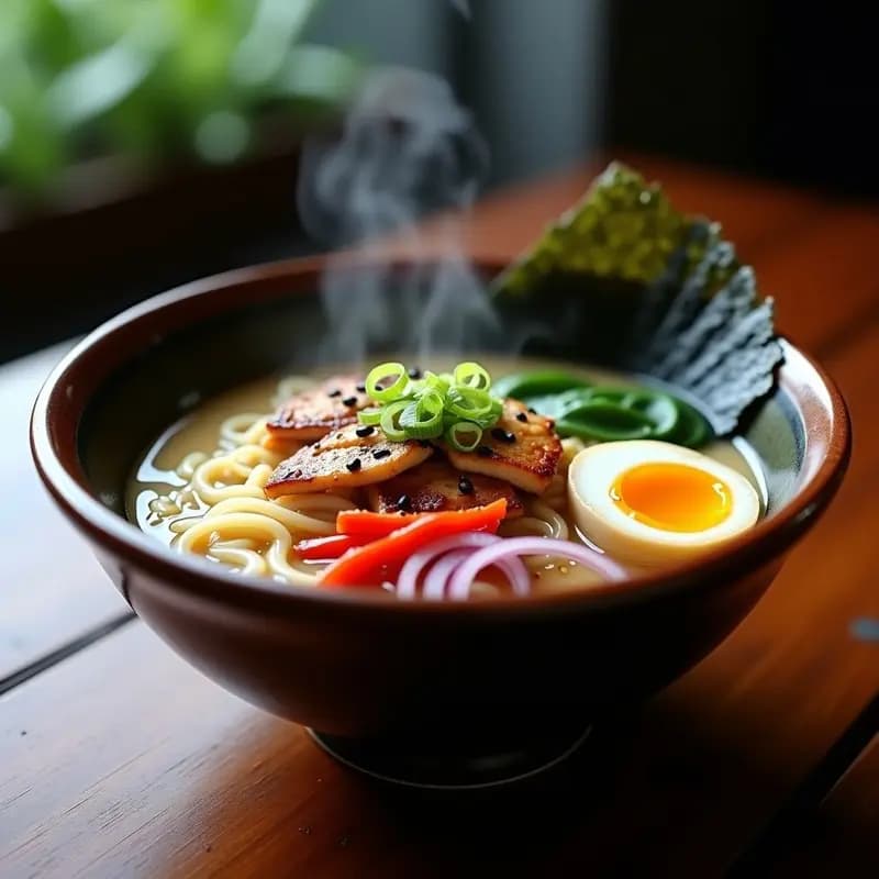 Ramen de Miso con pollo teriyaki: Receta japonesa gourmet en olla rápida