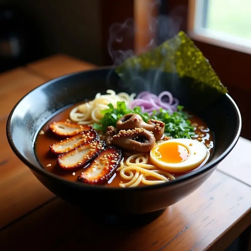 Ramen de Miso con Pollo Teriyaki y Hongo Shiitake: Receta Japonesa Alta en Proteína en 30 Minutos