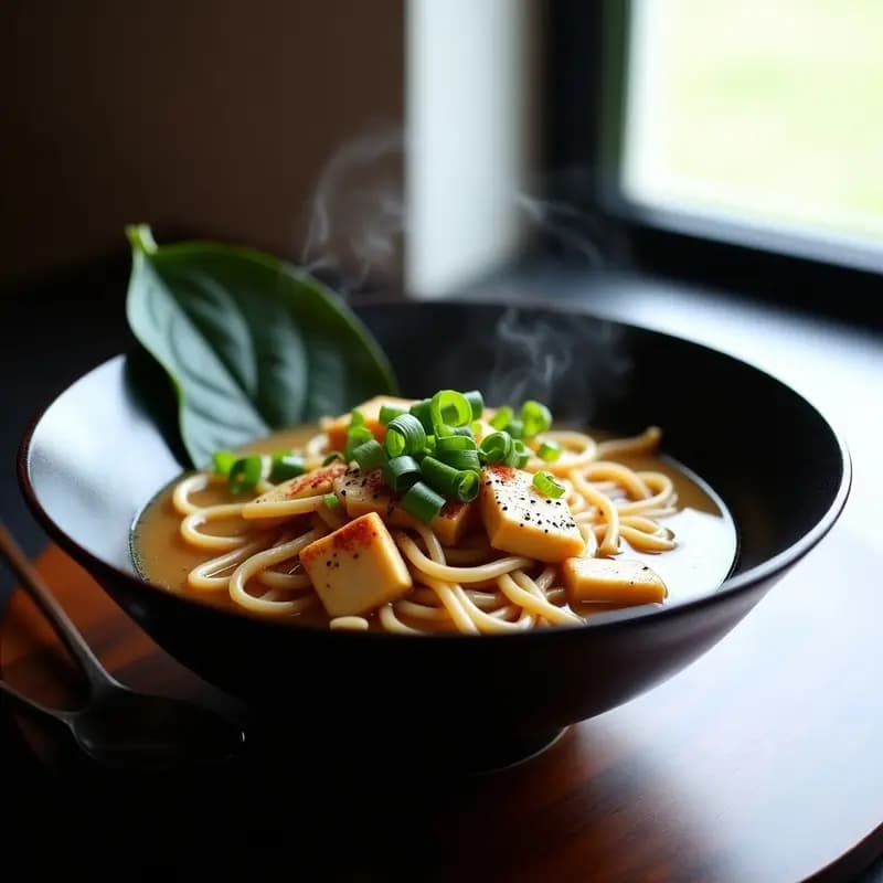Ramen de Miso con Tofu Sedoso y Brotes de Bambú: Receta Japonesa Vegana en 20 Minutos