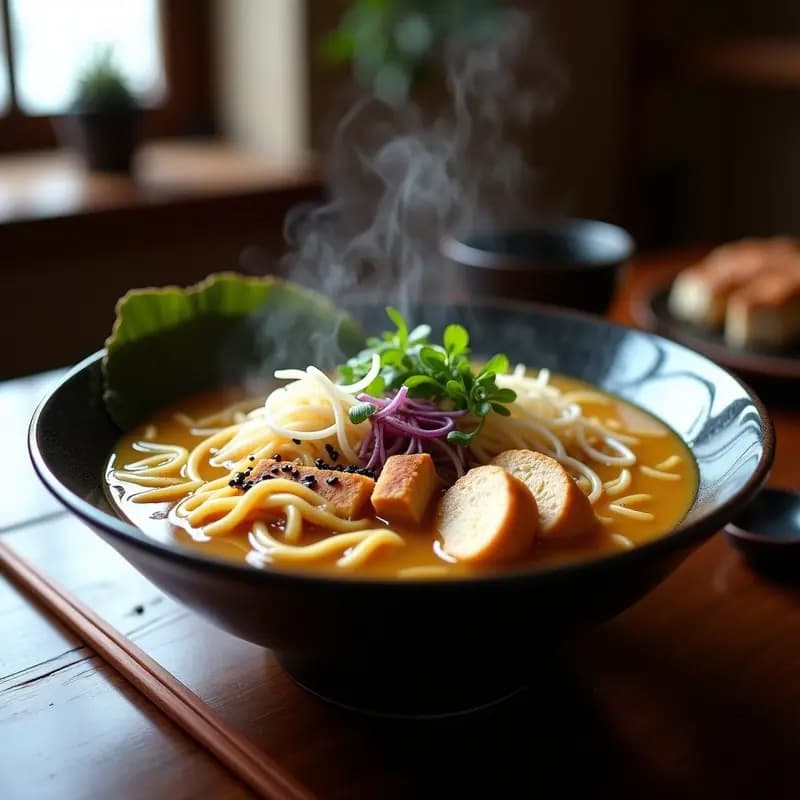 Ramen de Misoz con Tofu y Brotes de Soja: Receta Japonesa Vegana y Reconfortante